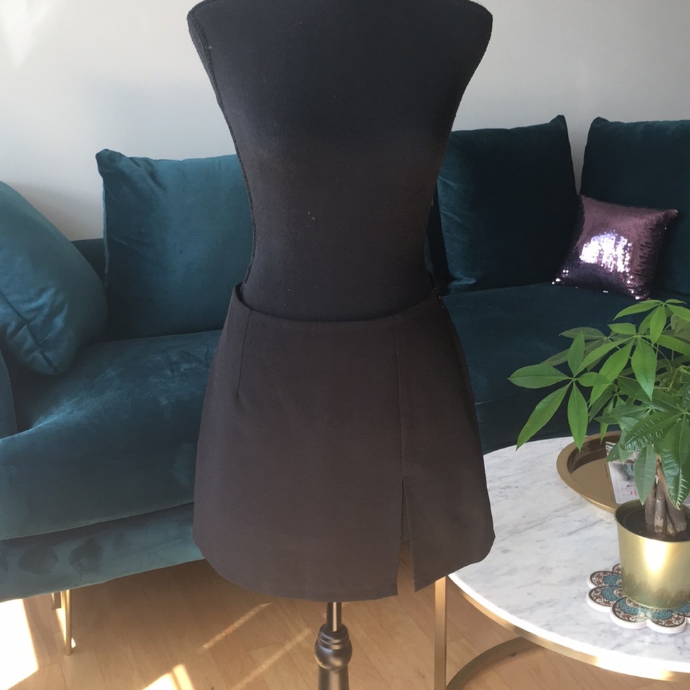 Black mini skirt